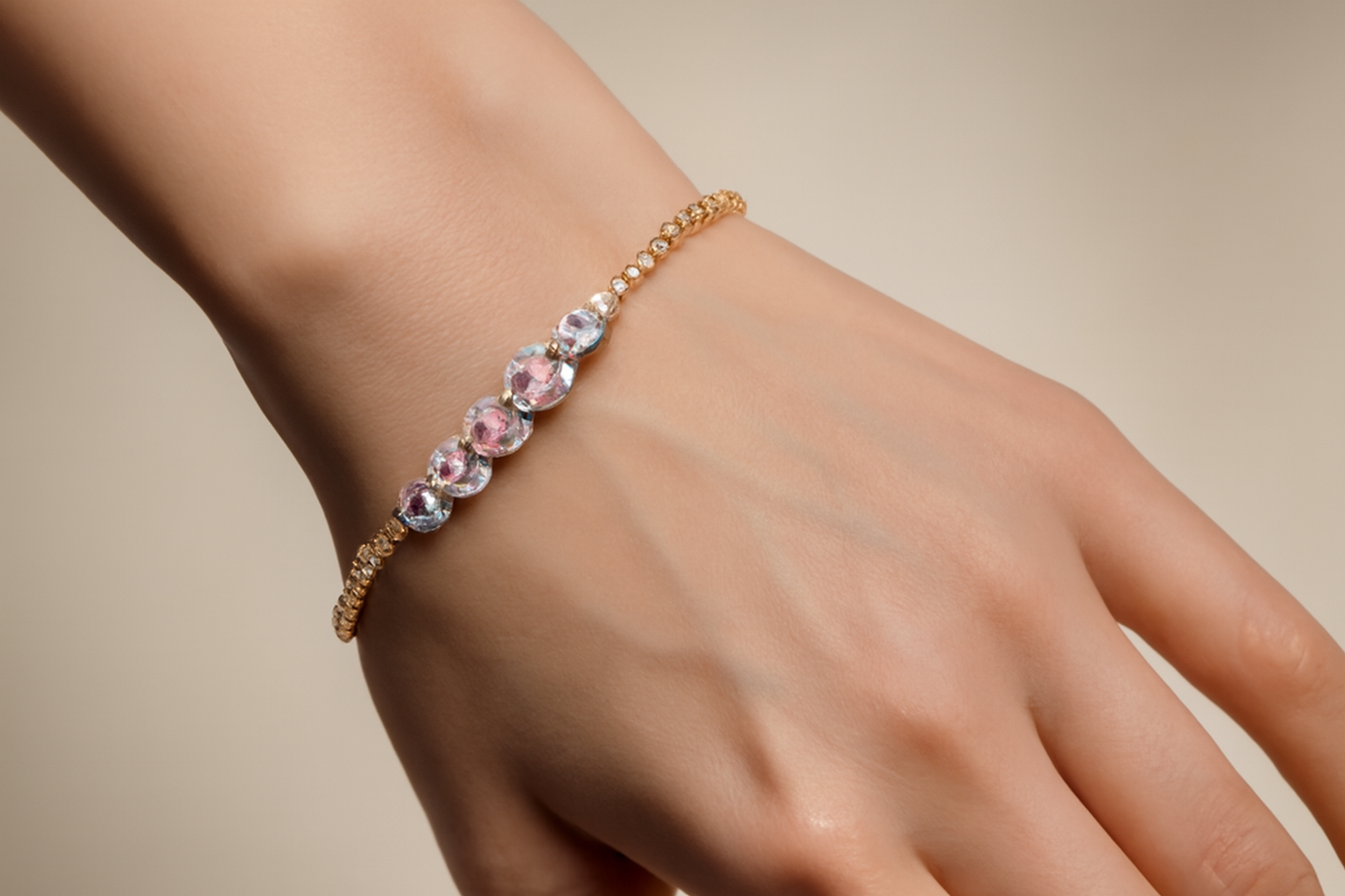 Lavender Luxe Gold Bracelet