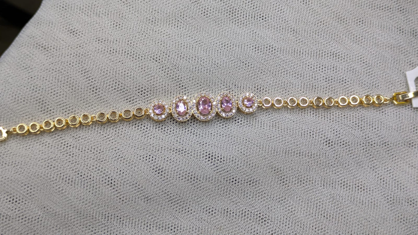 Lavender Luxe Gold Bracelet